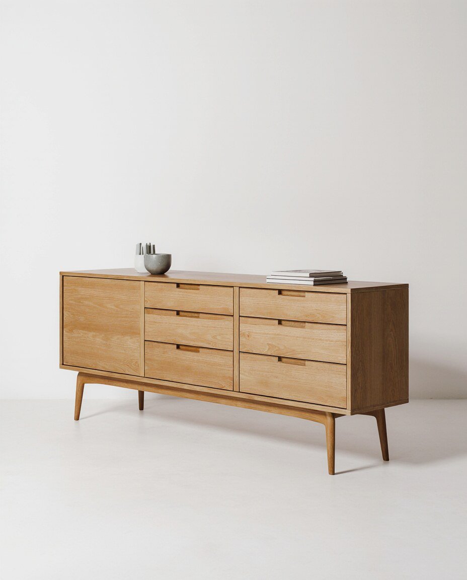 Solid oak sideboard — realised piece