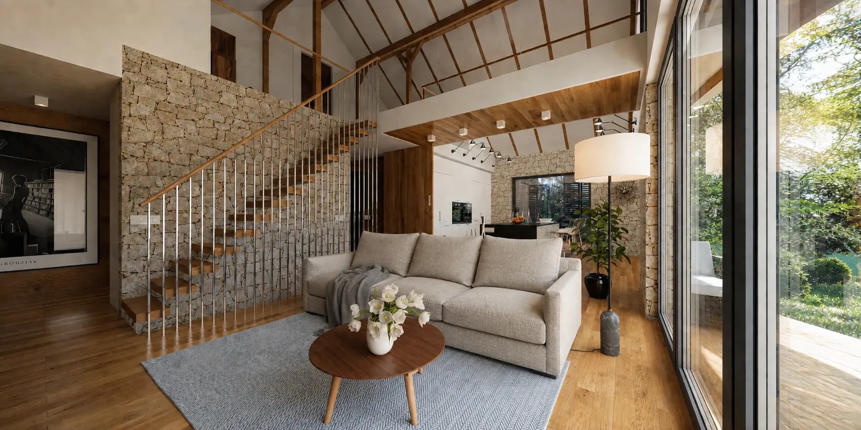 Contemporary Residence Ro living room