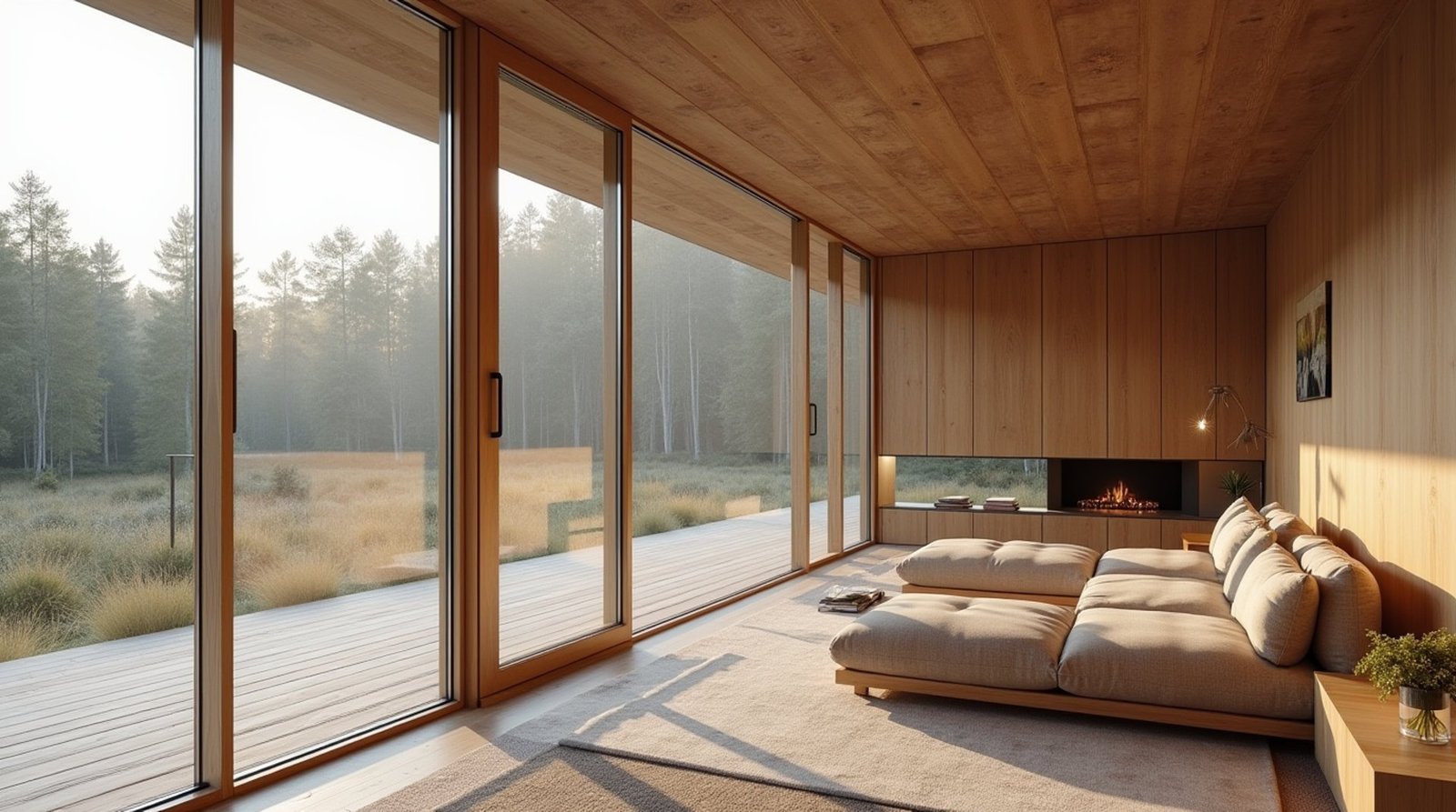 Contemporary Swiss villa living interior